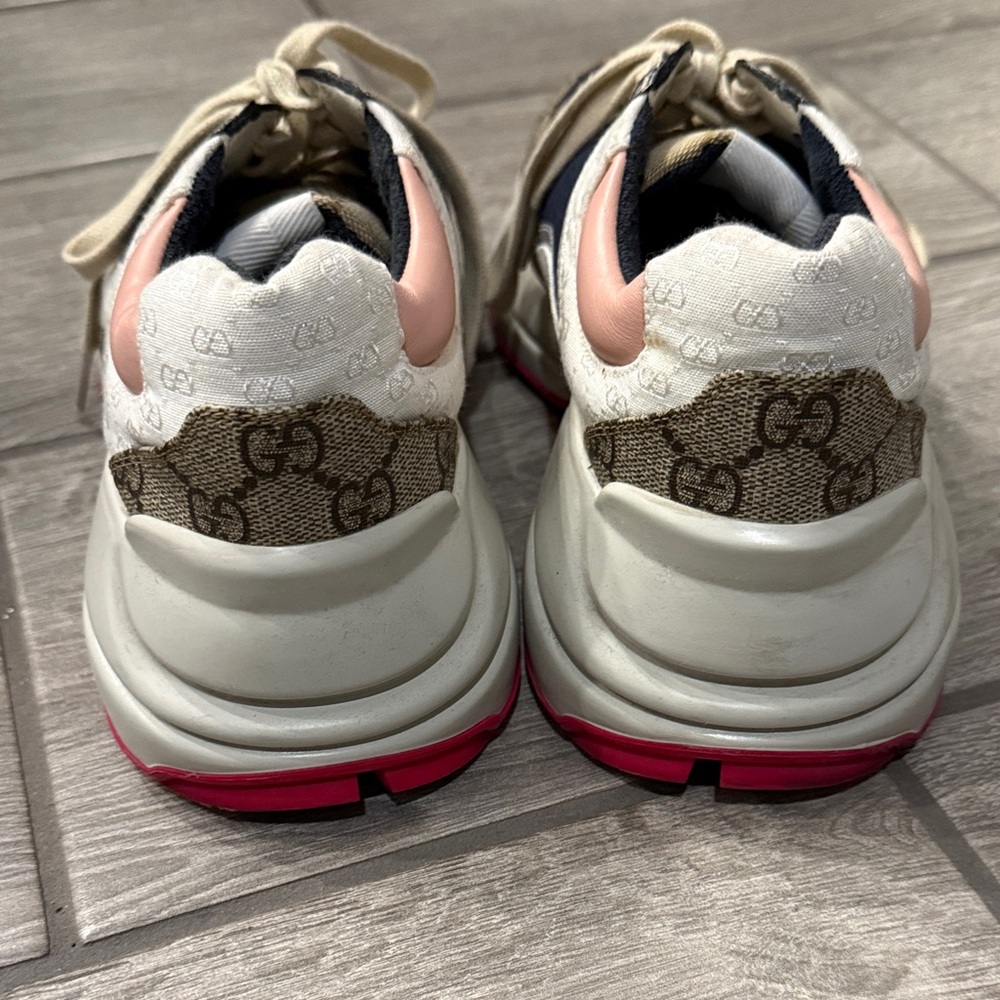 Gucci Women's Sneakers with Pink and Blue Design - Picture 3 of 8